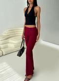 Kinkirk Flared Pants Burgundy Petite