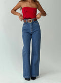 Zephee High Rise Wide Leg Jeans Light Wash Petite