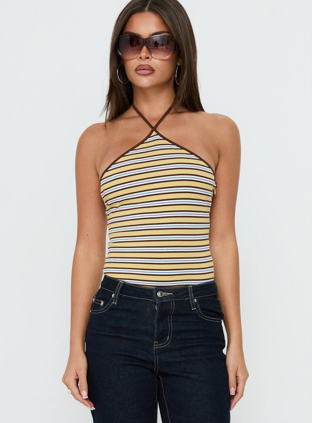 Aethoria Arrowneck Bodysuit Multi Stripe