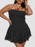 Delamere Mini Dress Black / White Polka Dot Curve