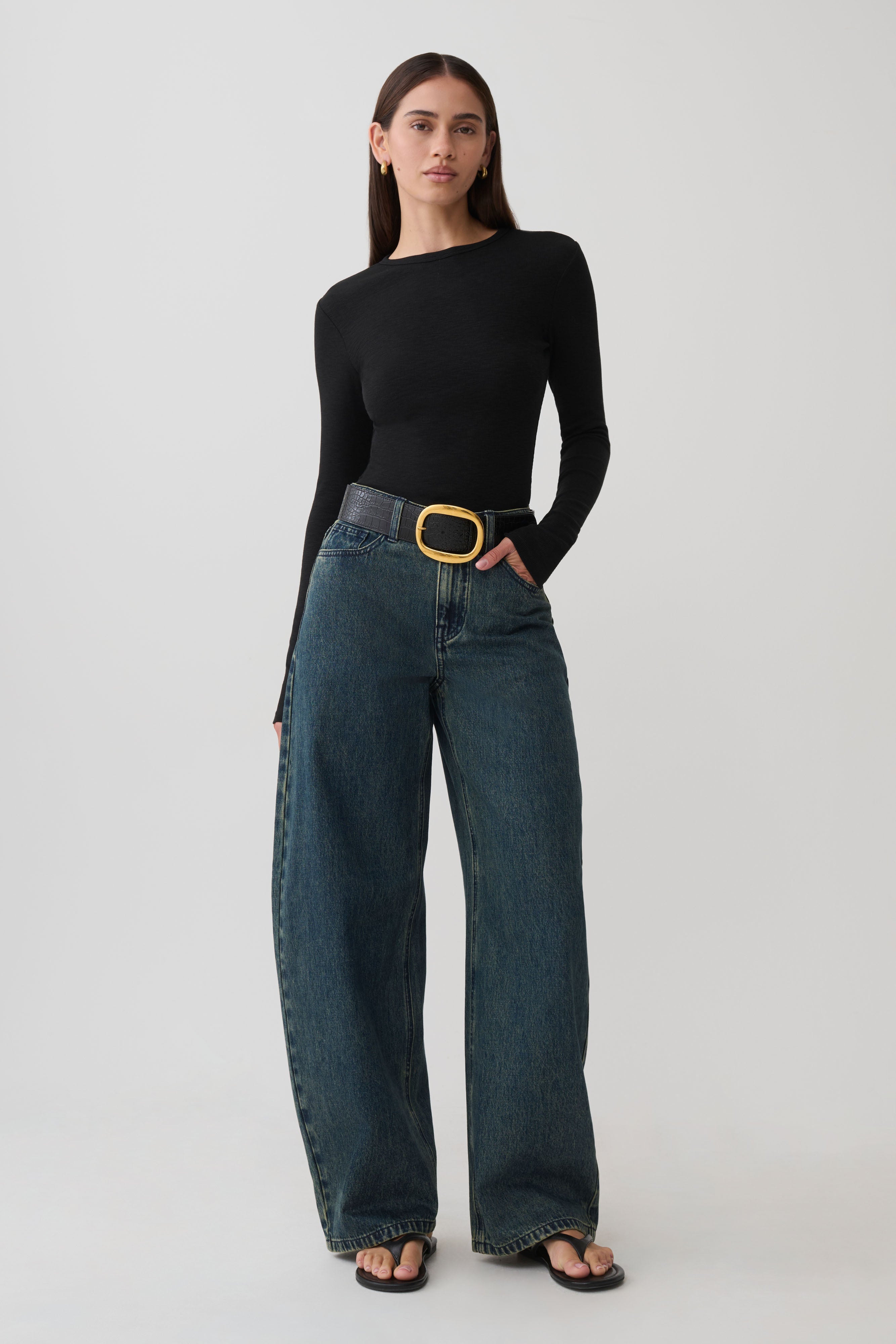 Leny Long Sleeve Top - Black
