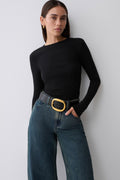 Leny Long Sleeve Top - Black