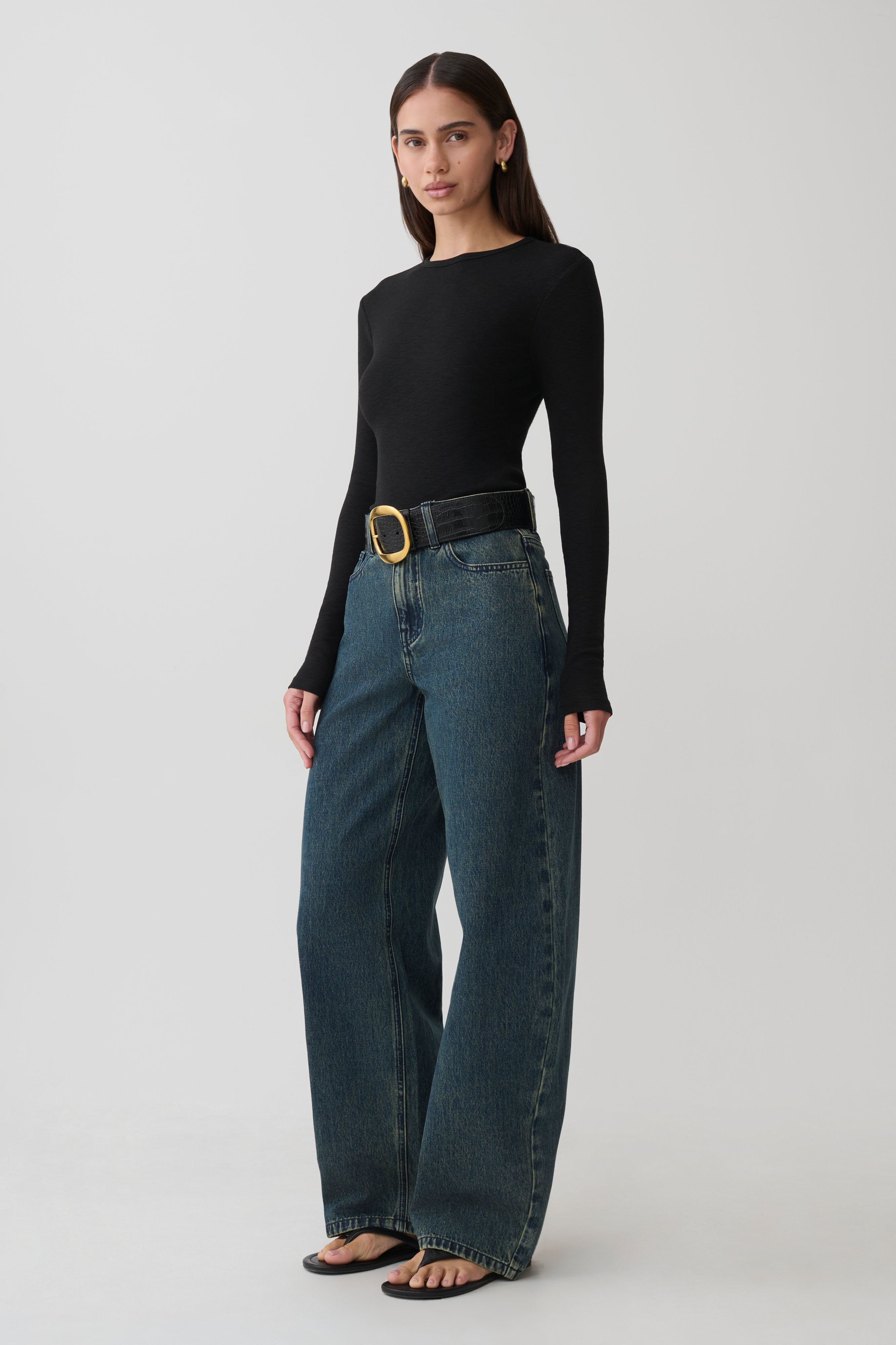 Leny Long Sleeve Top - Black