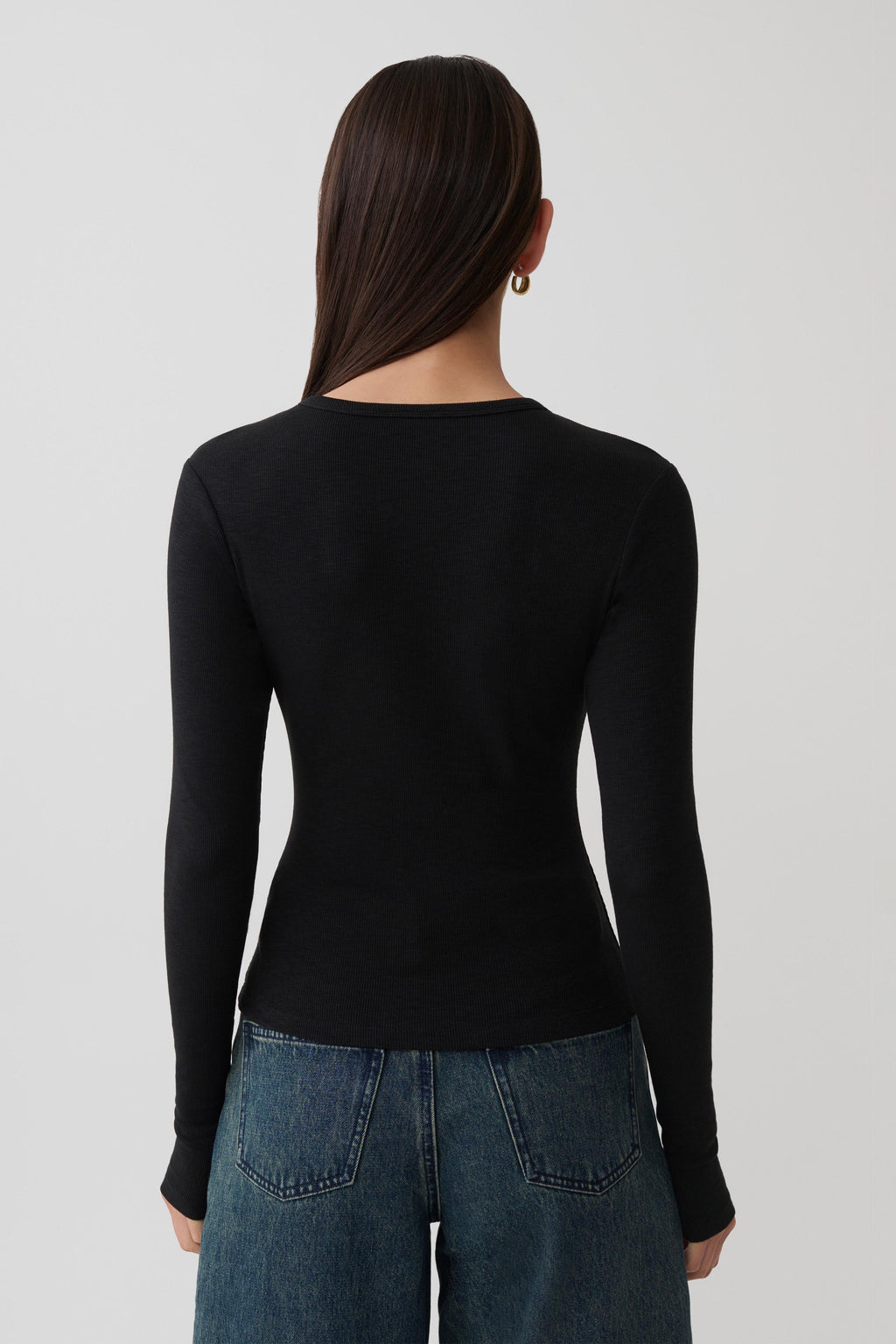 Leny Long Sleeve Top - Black