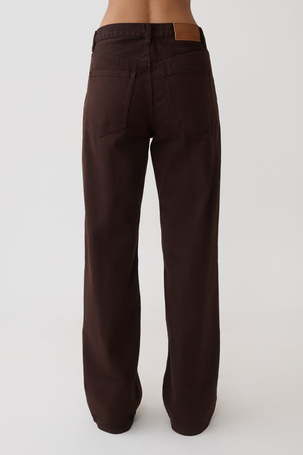 Mannon Mid Rise Denim Jeans - Chocolate