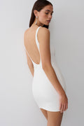 Yura Backless Twist Mini Dress - White