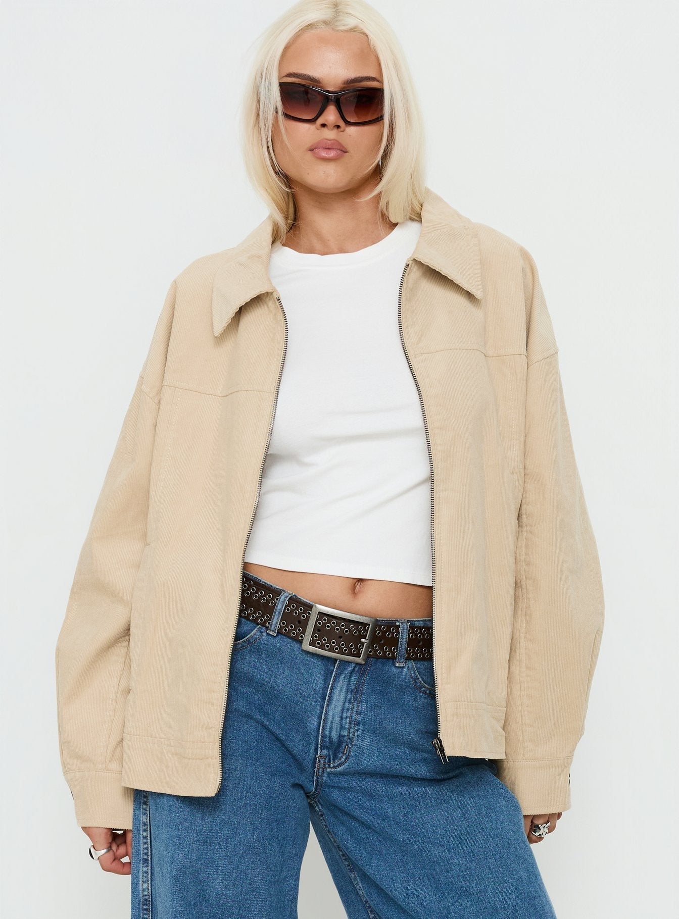 Goldsmith Corduroy Bomber Jacket Stone