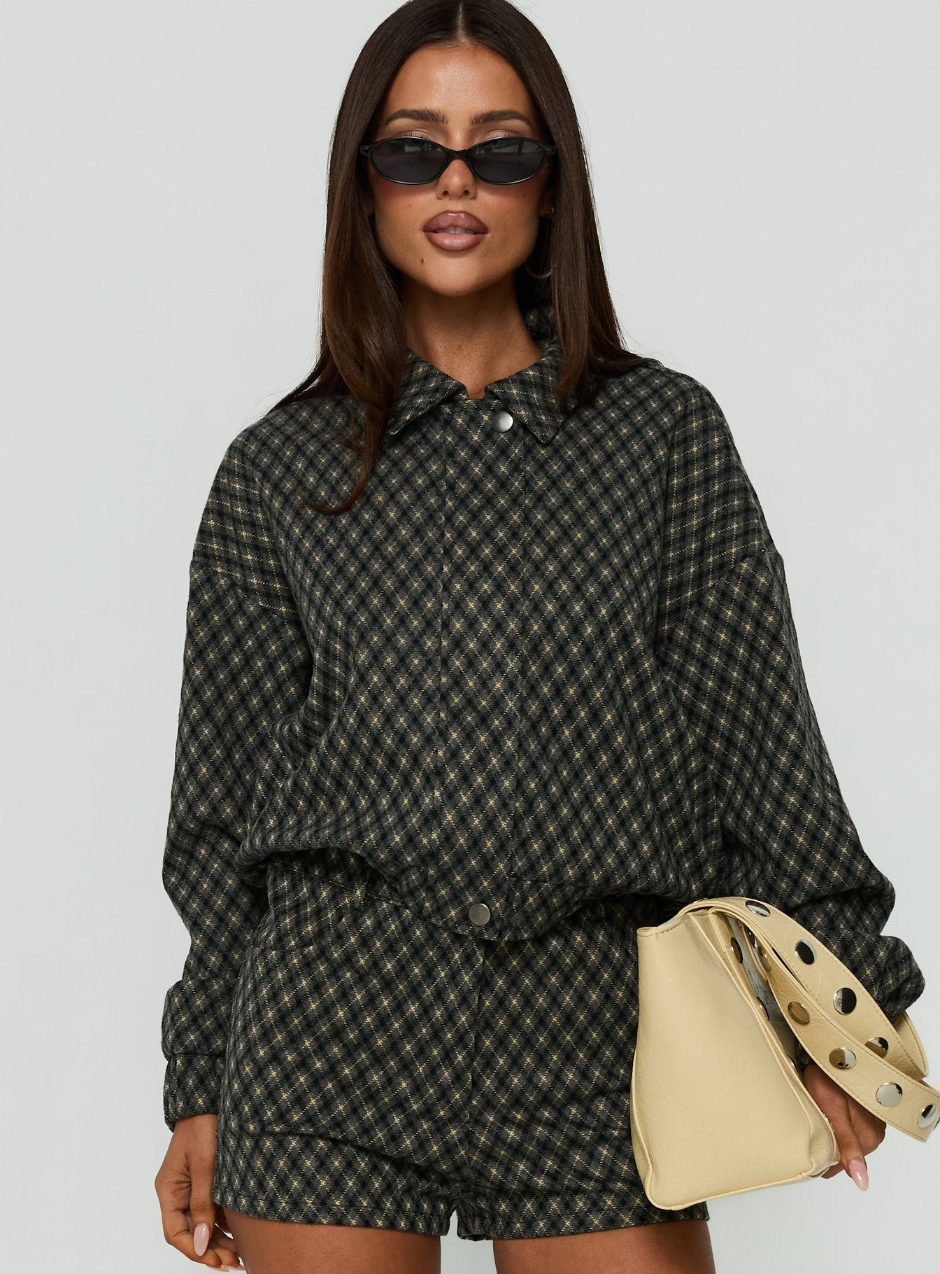 Vanya Collared Jacket Multi Check