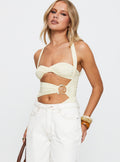 Emeraylde Halter Bodysuit Baby Yellow
