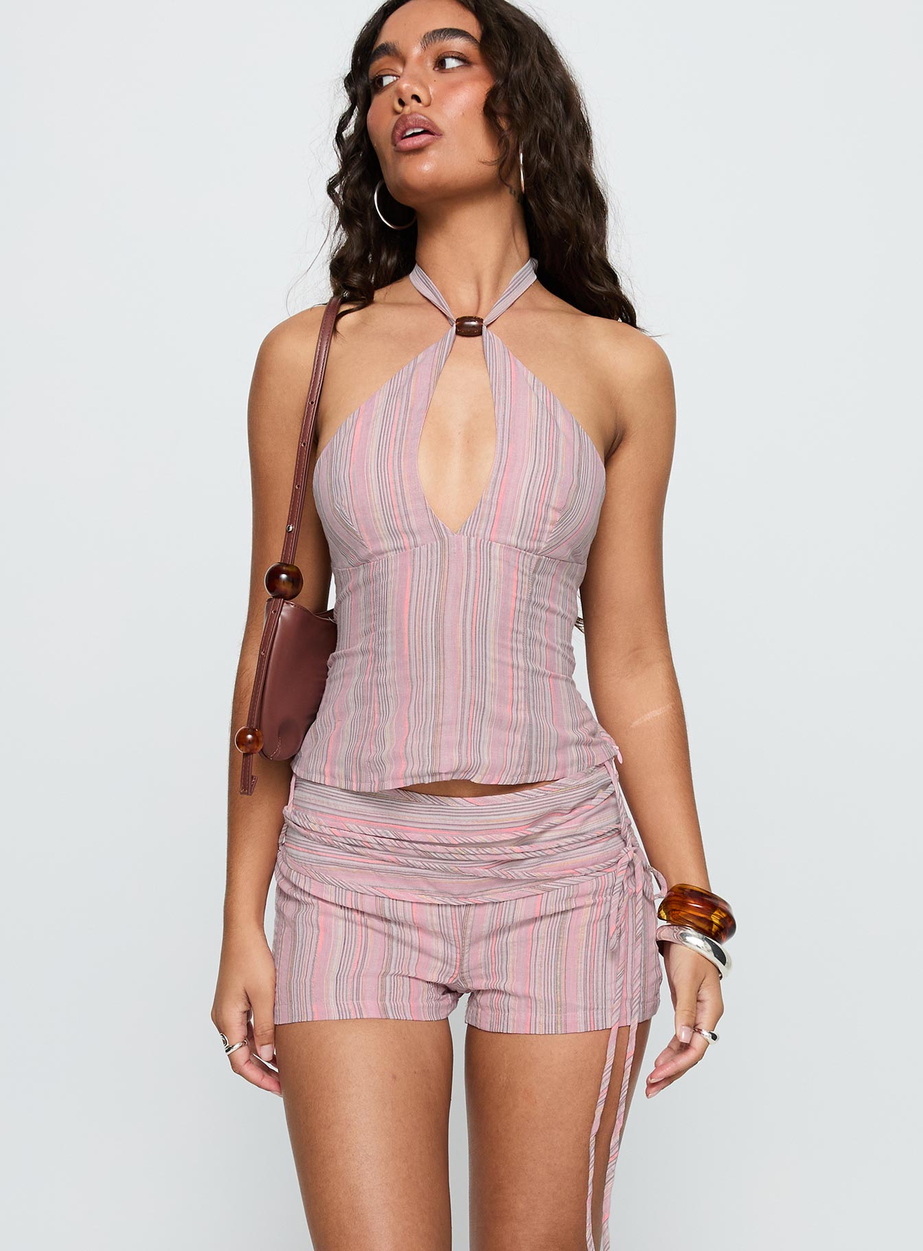 Electric Night Shorts Pink Stripe