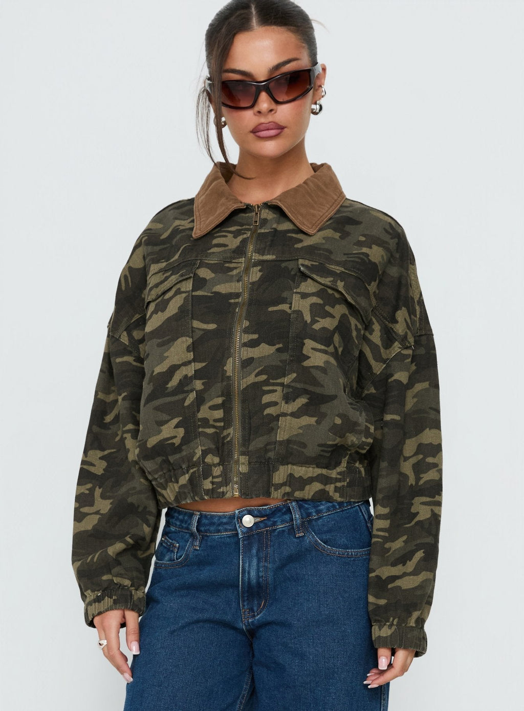 Ramix Oversized Bomber Jacket Camo
