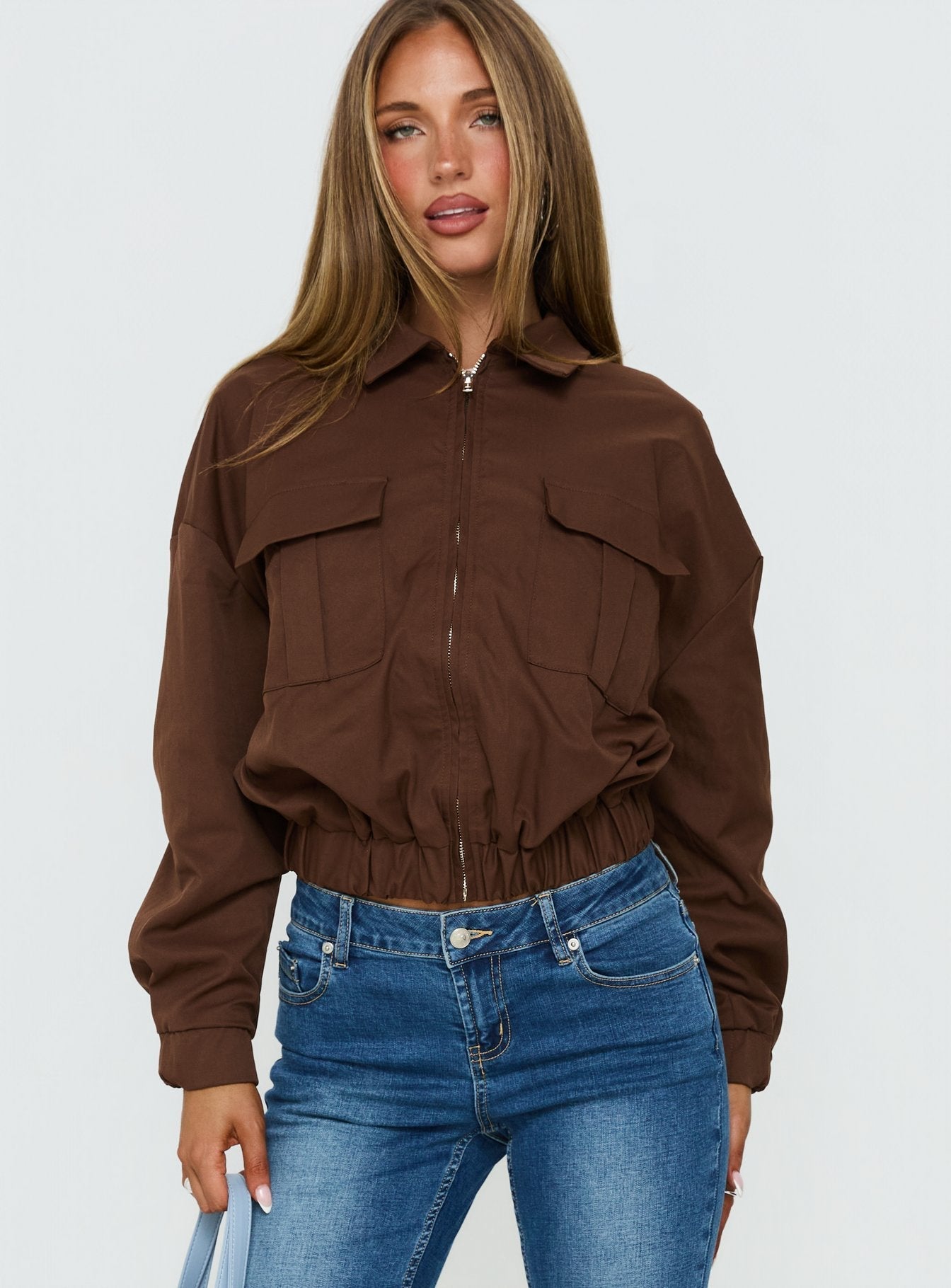 Right Time Bomber Jacket Chocolate