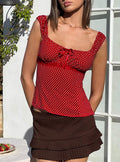 Deei Double Ruffle Mini Skort Chocolate