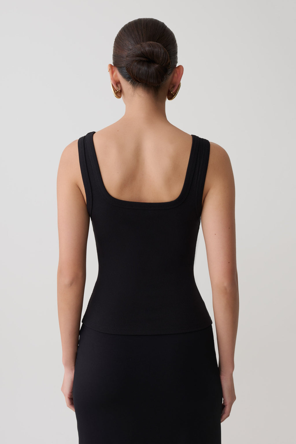 Ismay Square Neck Tank - Black