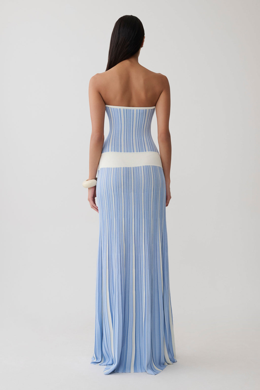 Joyce Stripe Maxi Knit Dress - Blue
