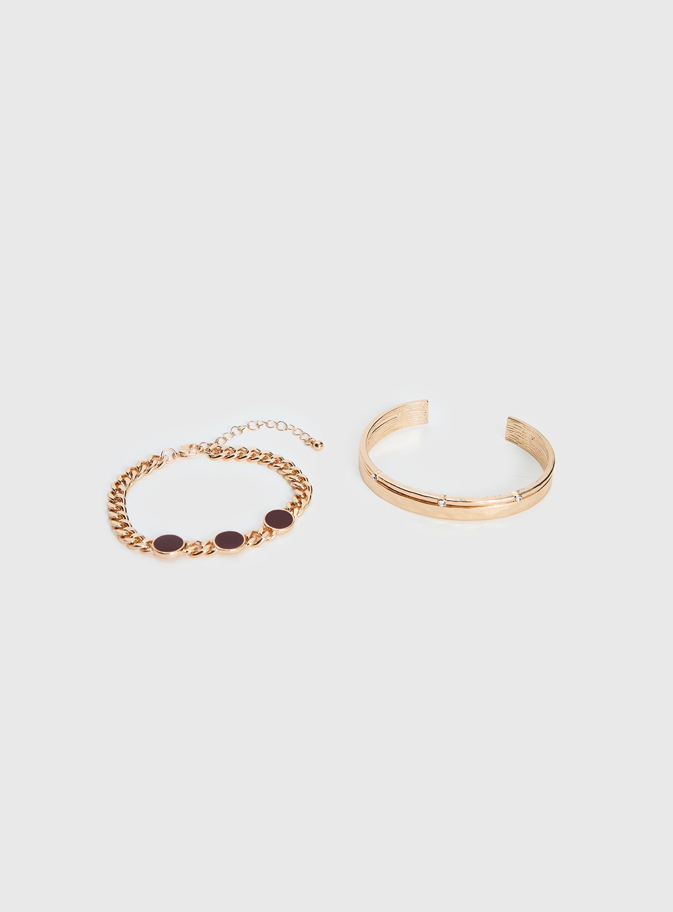 Wish You Would Bracelet Set Gold / Red