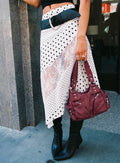 Rennar Maxi Skirt White / Polka Dot Petite
