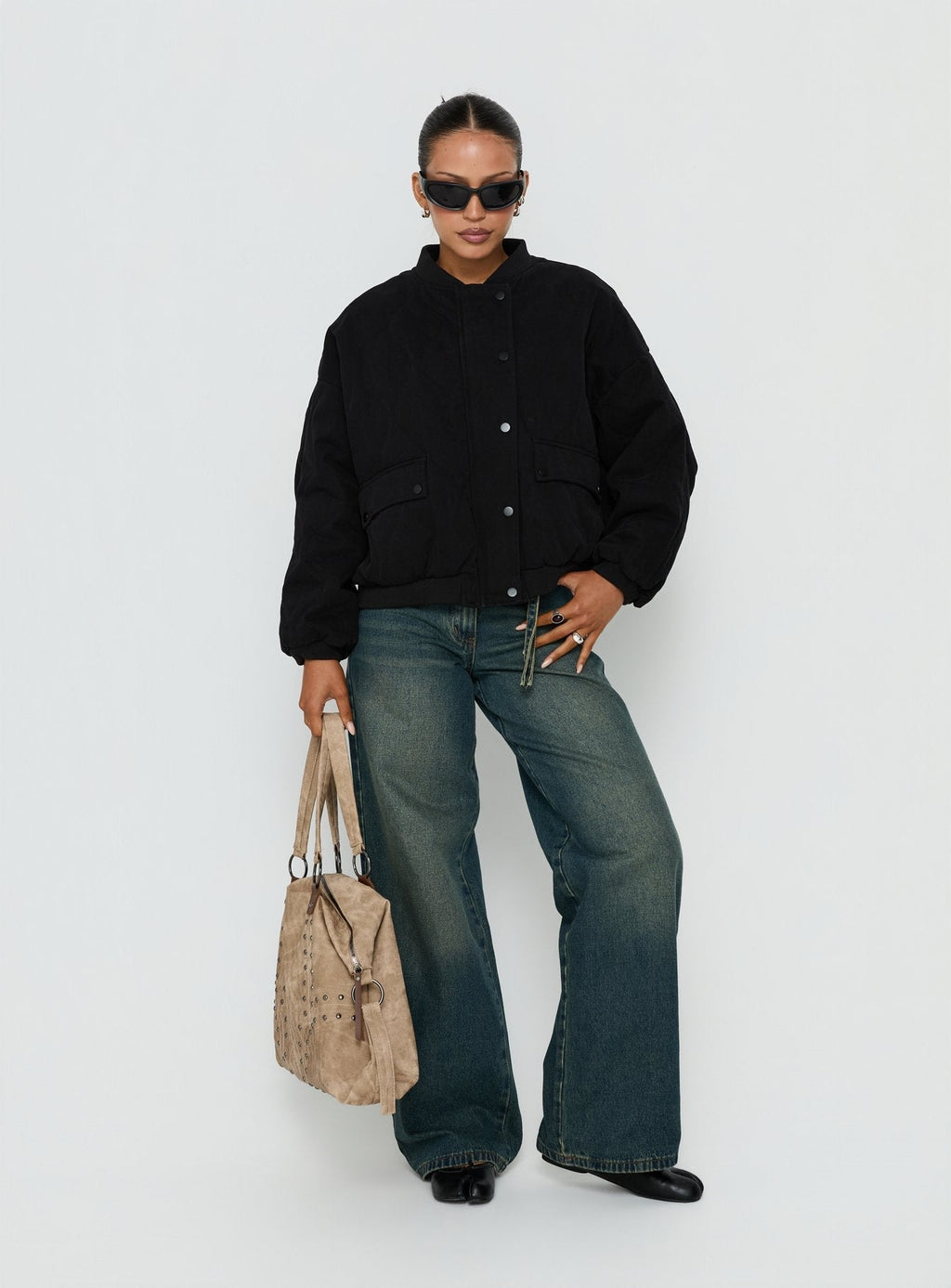 Stick Season Quilted Jacket Black