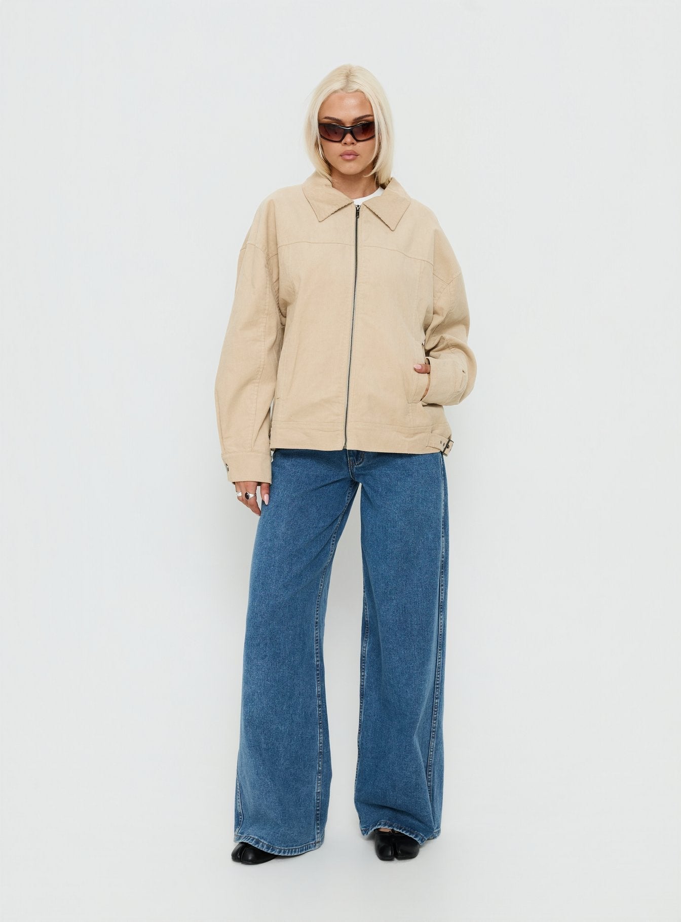 Goldsmith Corduroy Bomber Jacket Stone