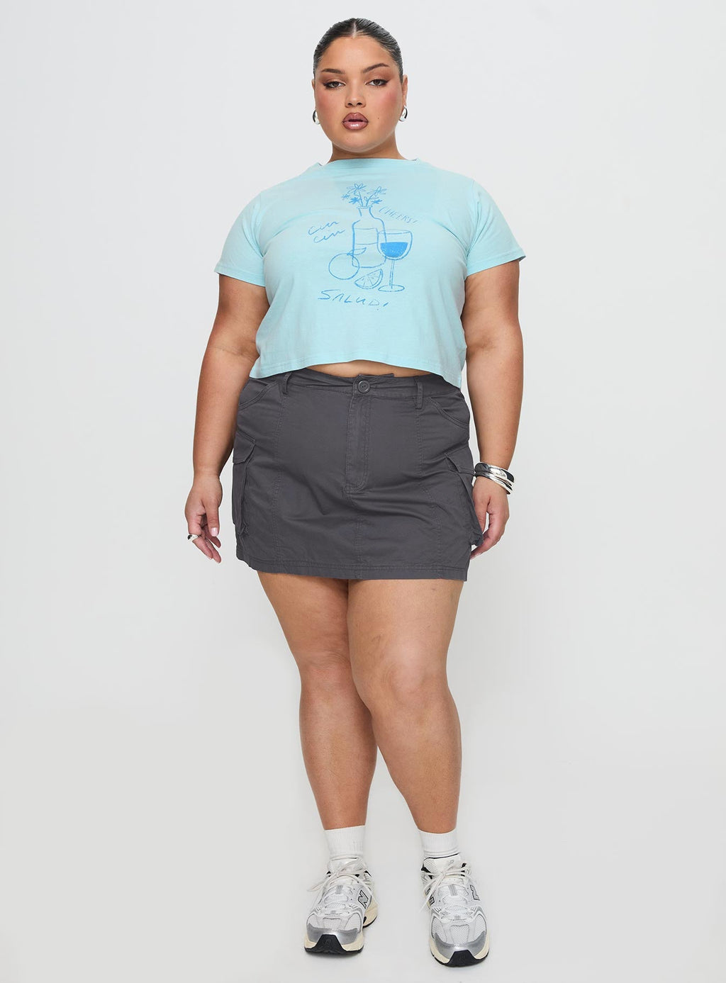 Lieutenant Cargo Mini Skirt Slate
