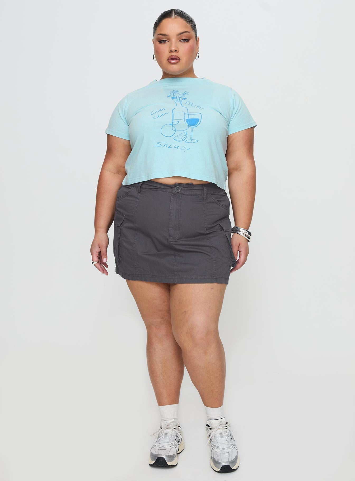 Lieutenant Cargo Mini Skirt Slate