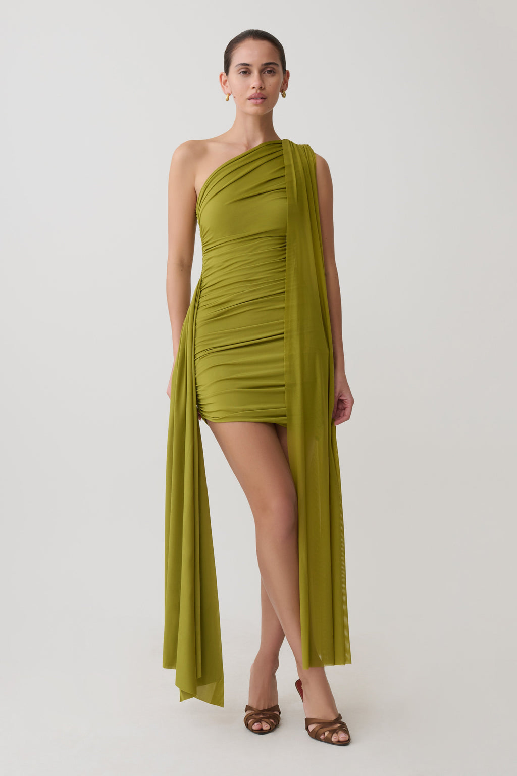 Asher Mini Dress - Olive