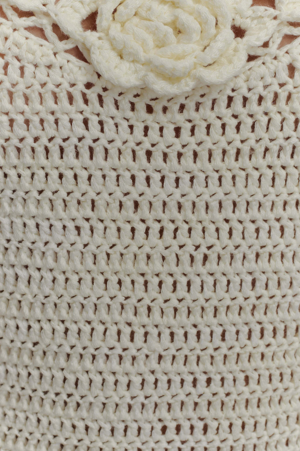 Liyah Floral Hand Crochet Mini Dress - Ivory