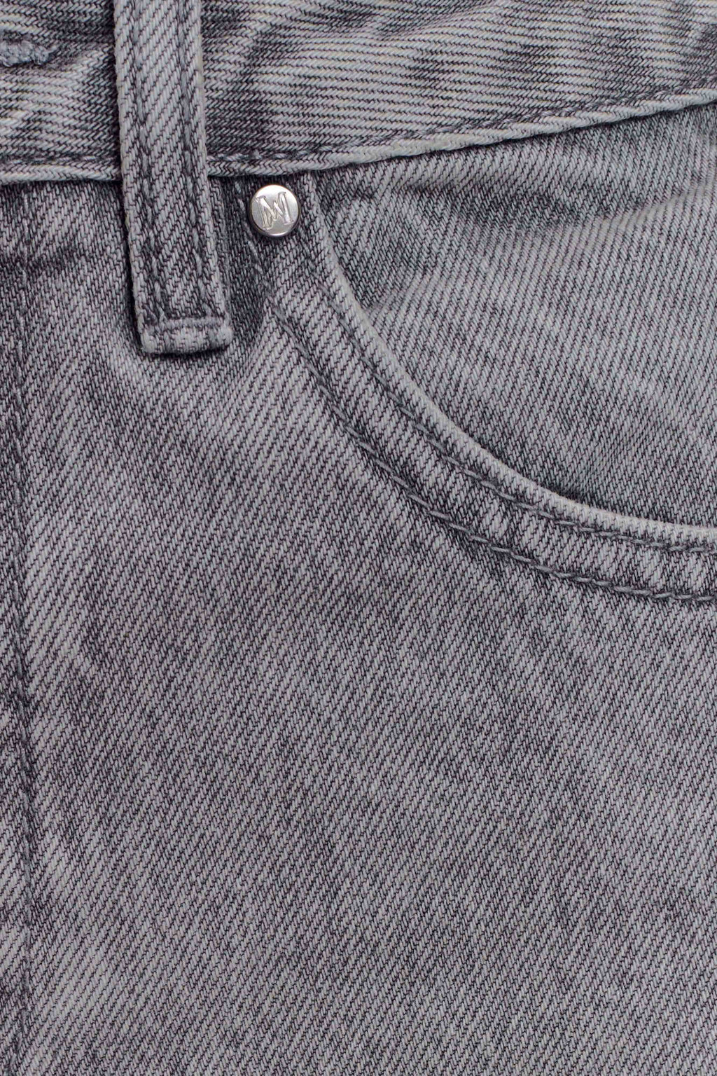 Georgette Mid Rise Paneled Denim Jeans - Grey