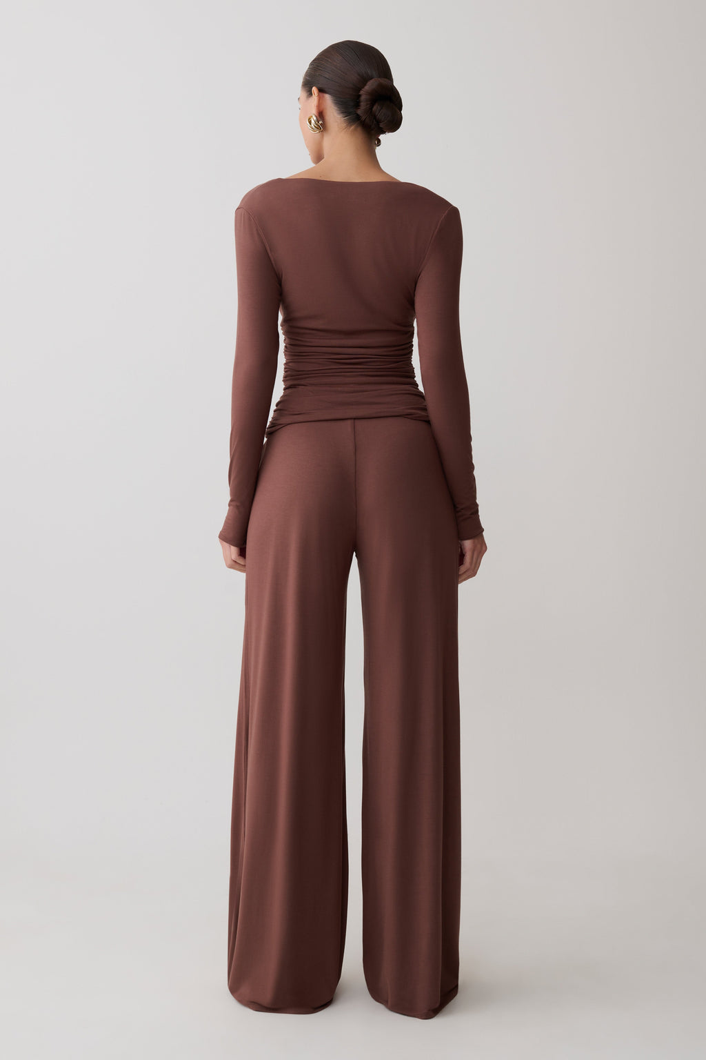 Sari Long Sleeve Modal Top - Chocolate