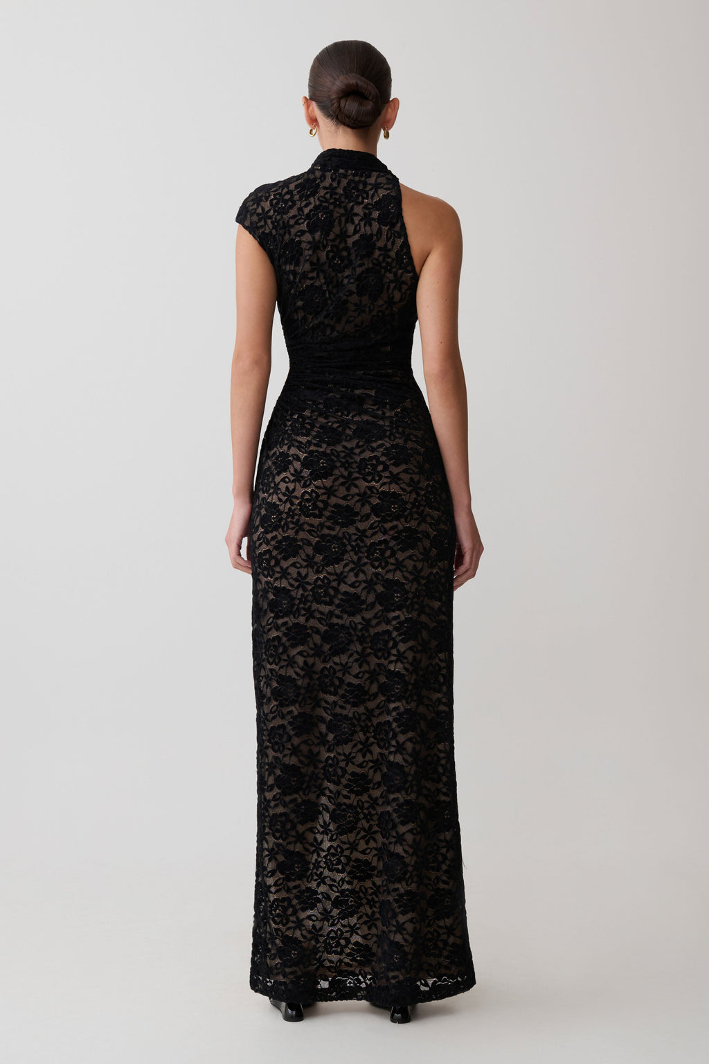 Trinh One Shoulder Maxi Dress - Black