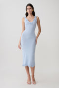 Rachael Knit Midi Dress - Light Blue