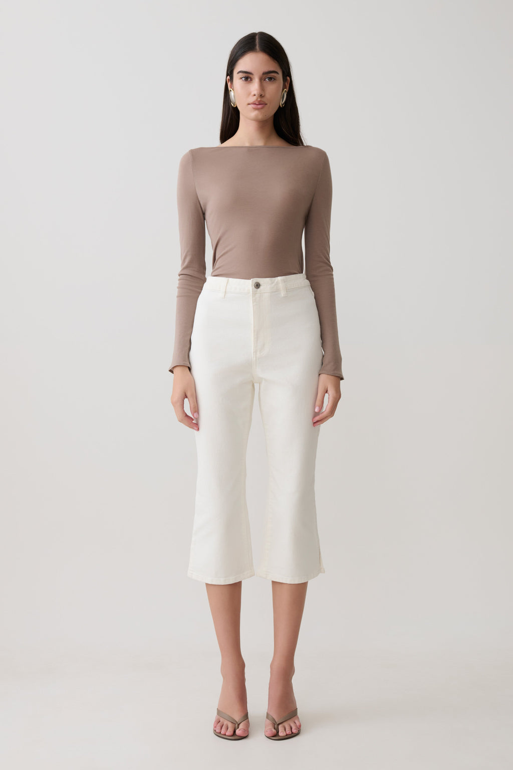 Coraline Long Sleeve Sheer Top - Neutral