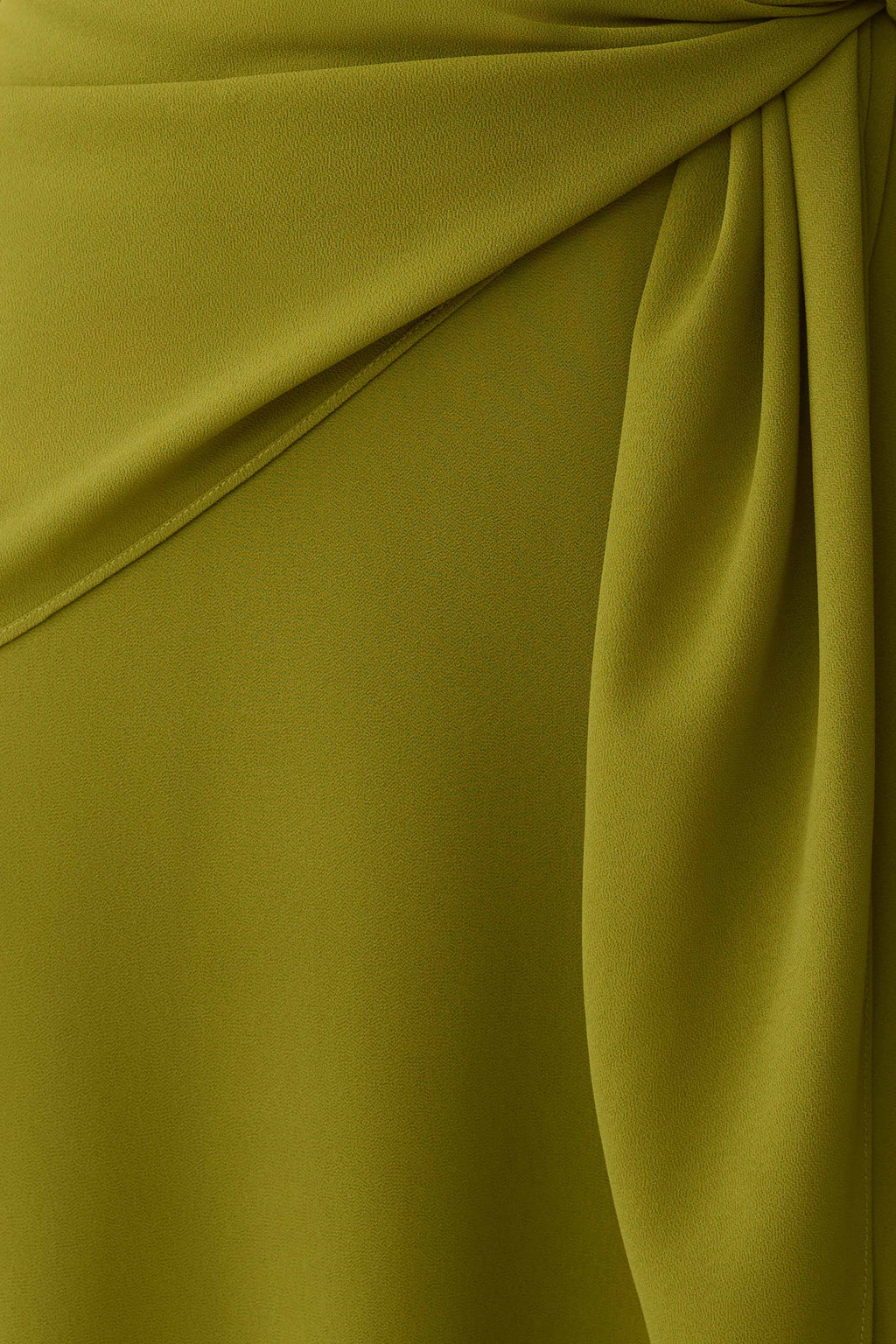 Gianna Satin Halter Maxi Dress - Olive