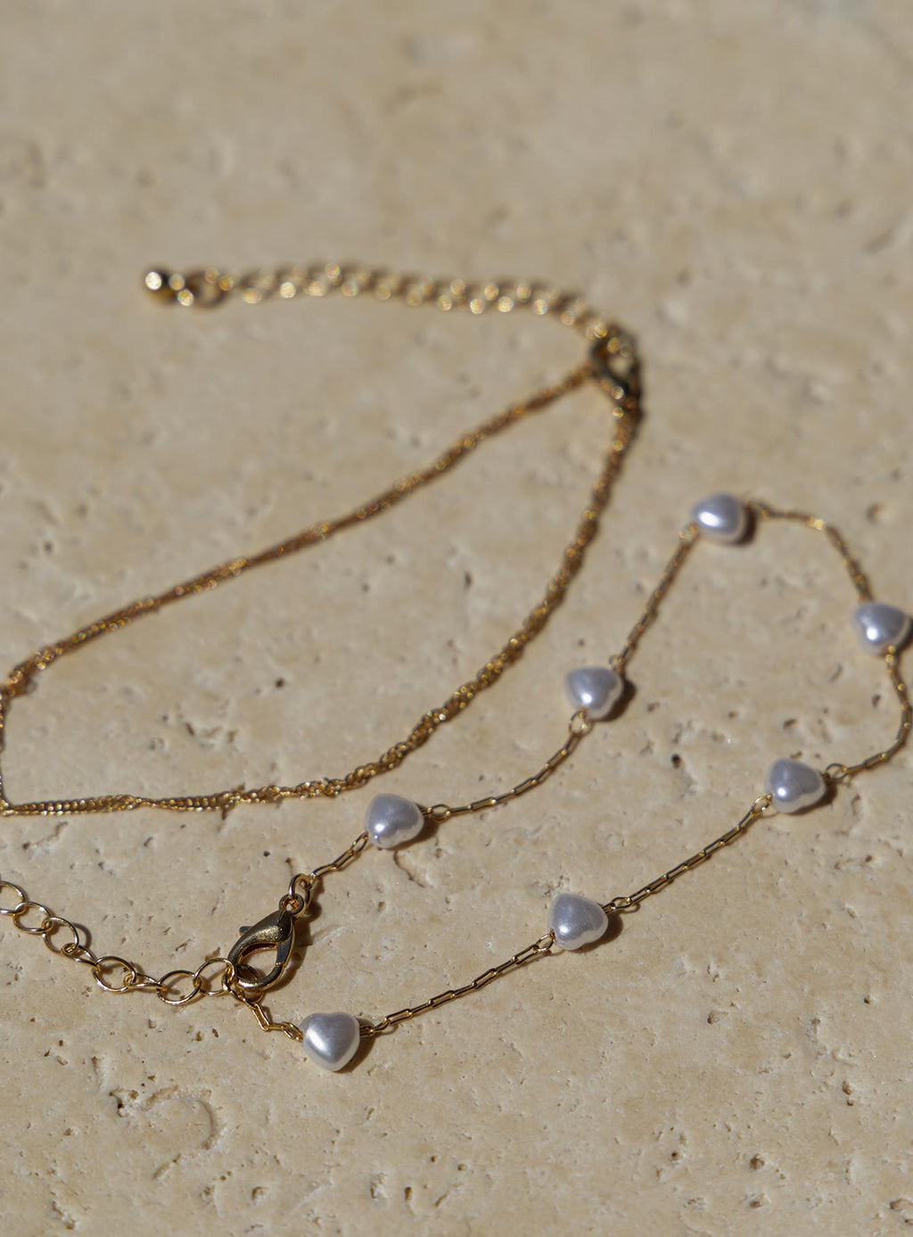 Sakina Pearl Anklet Pack Gold