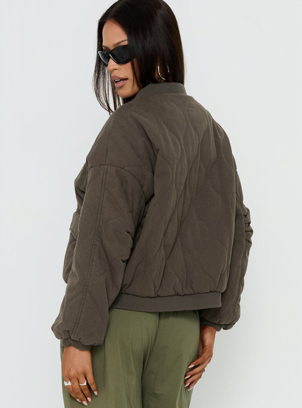 Stick Season Quilted Jacket Khaki
