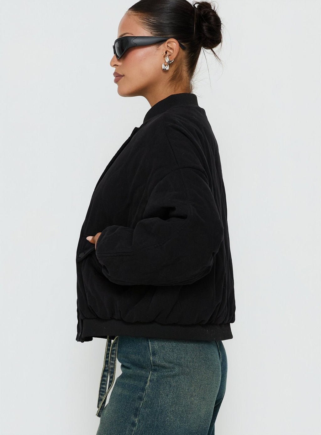 Stick Season Quilted Jacket Black