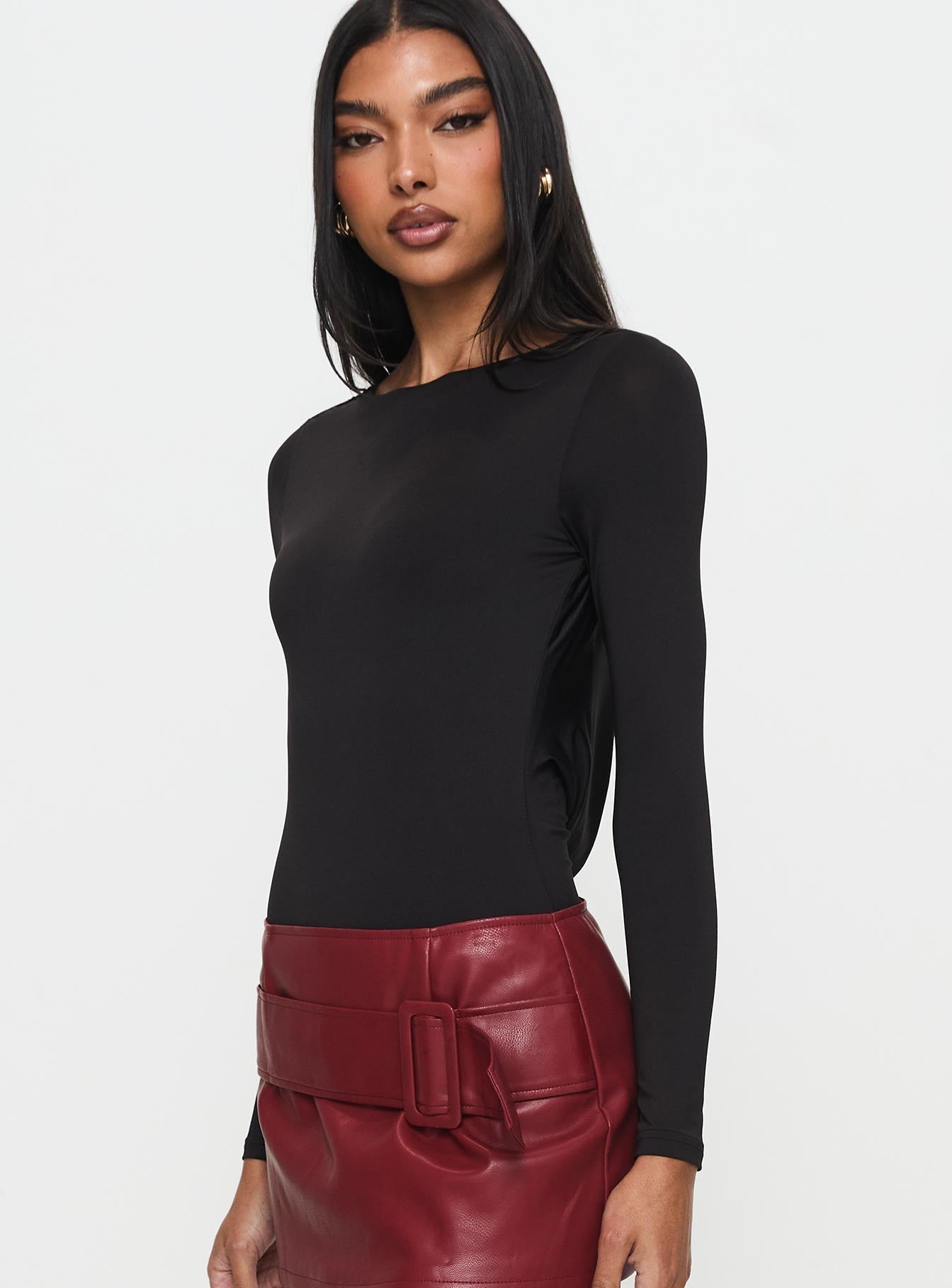 Quinby Backless Long Sleeve Bodysuit