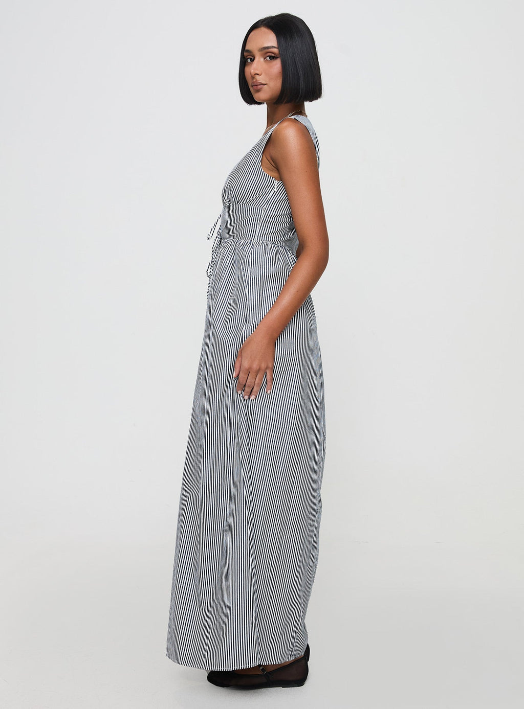 Pokey Maxi Dress Black / White Stripe Petite