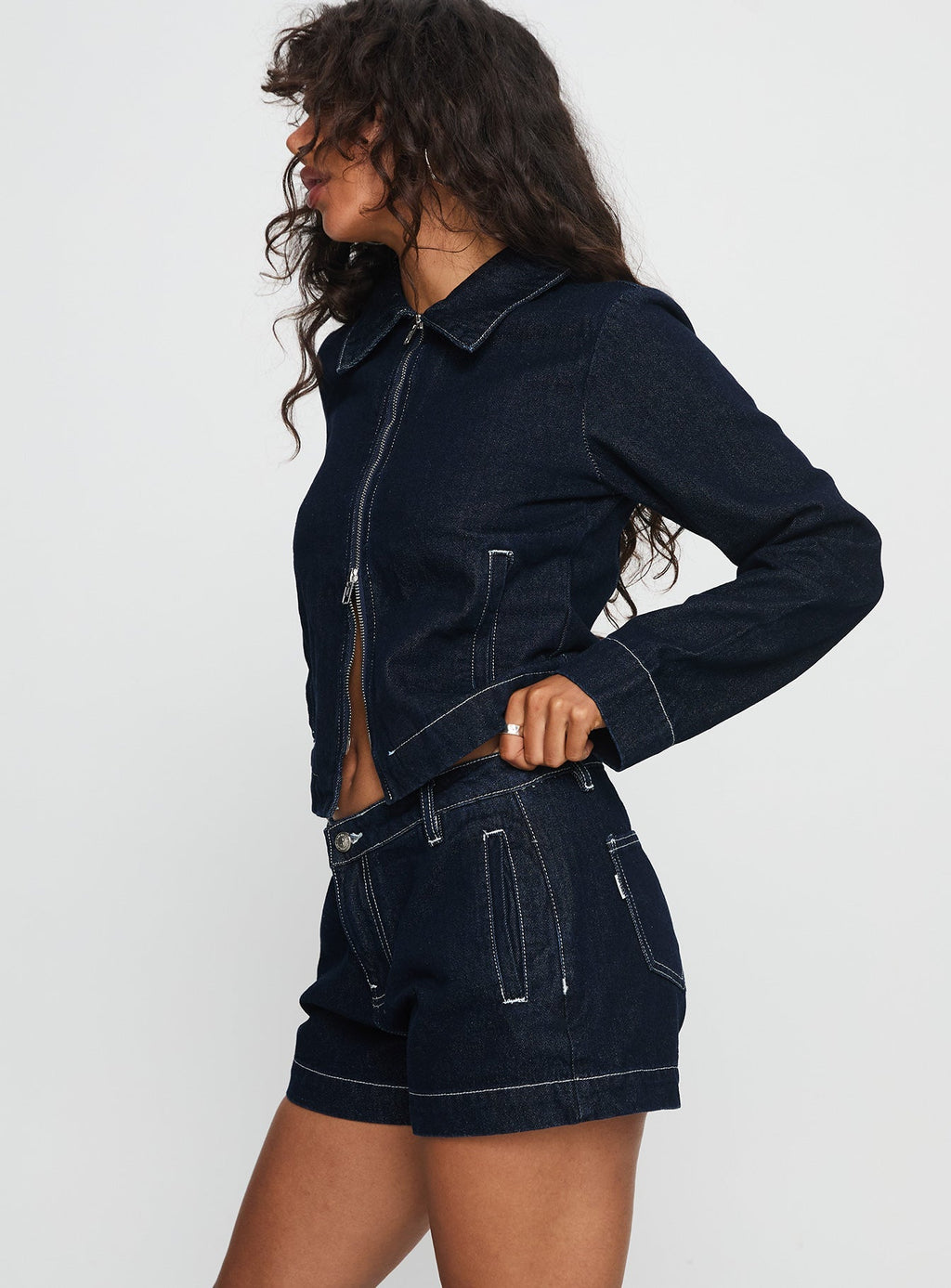 Yuritzi Denim Micro Shorts Indigo