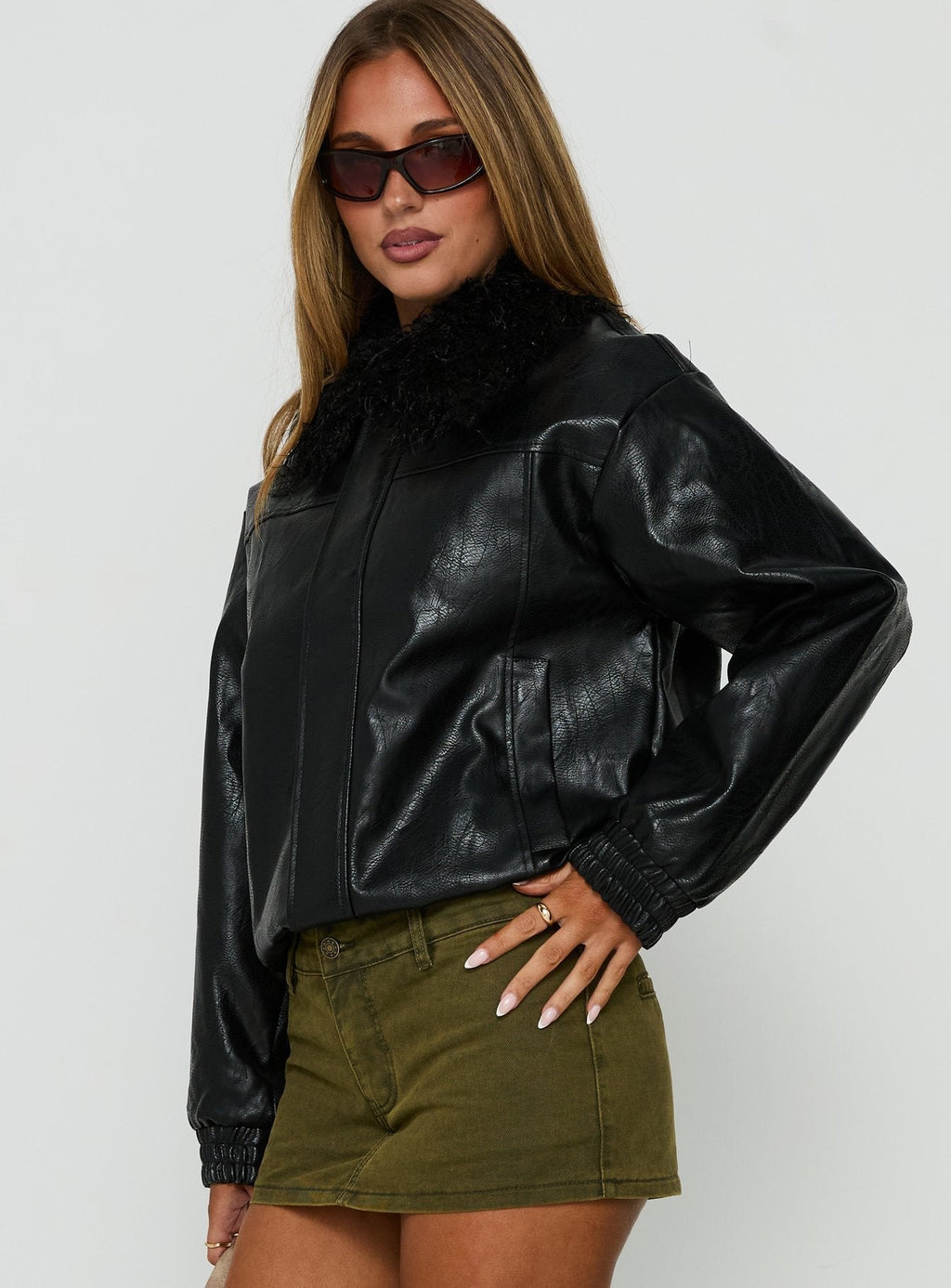 Humankind Faux Fur Jacket Black