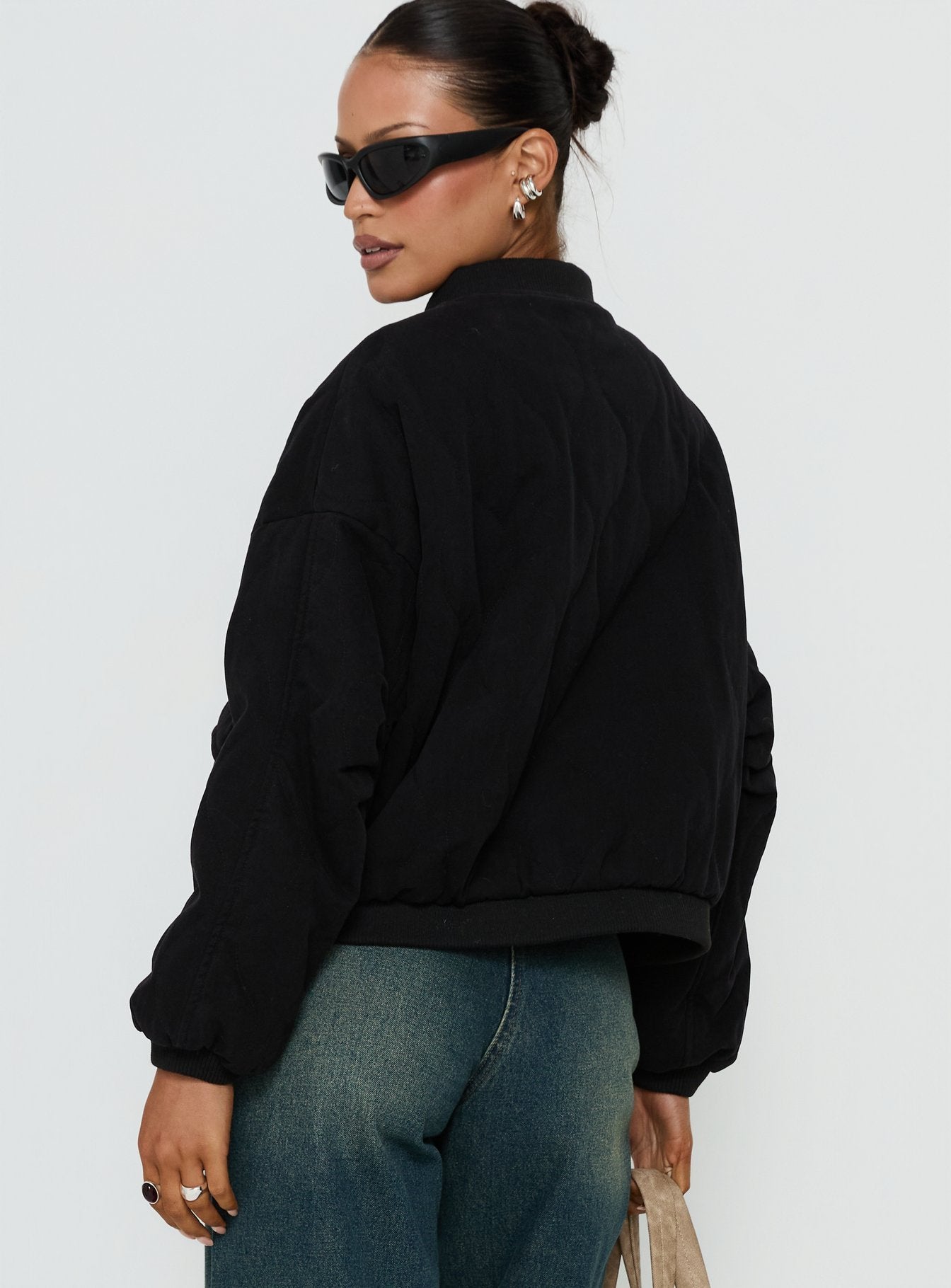 Stick Season Quilted Jacket Black