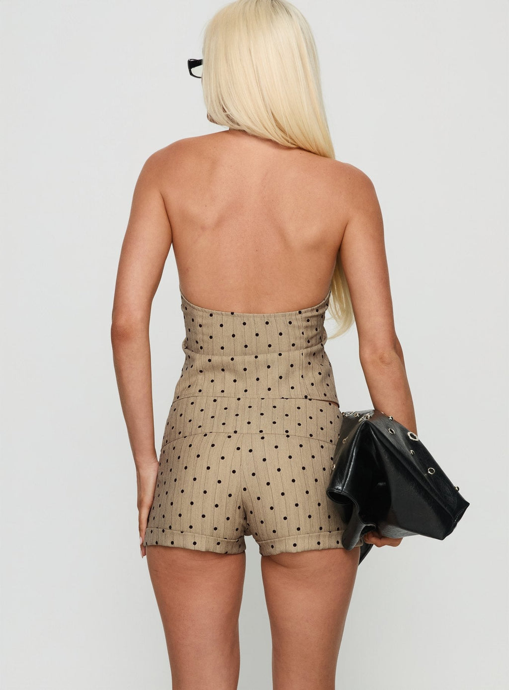 Lumin Shorts Polka Pinstripe Beige