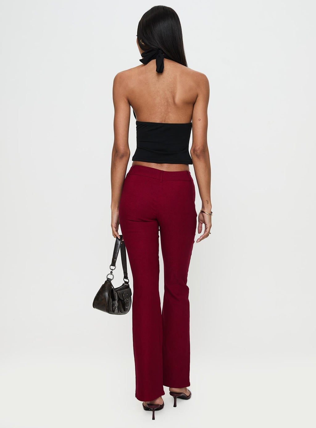 Kinkirk Flared Pants Burgundy Petite