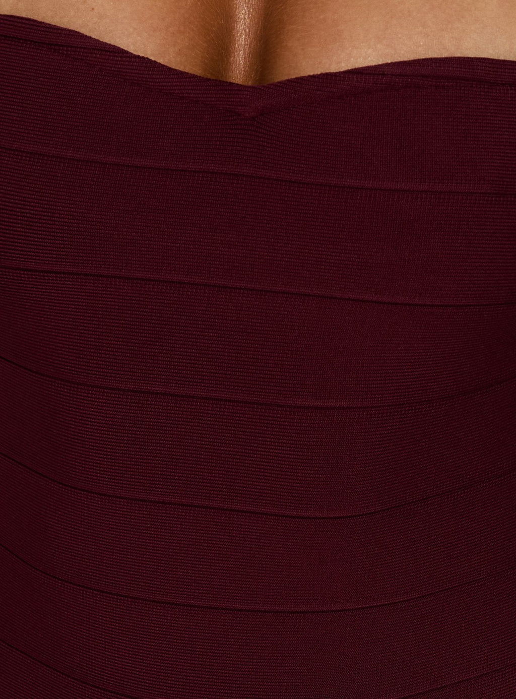 Cintta Strapless Bandage Bodysuit Burgundy