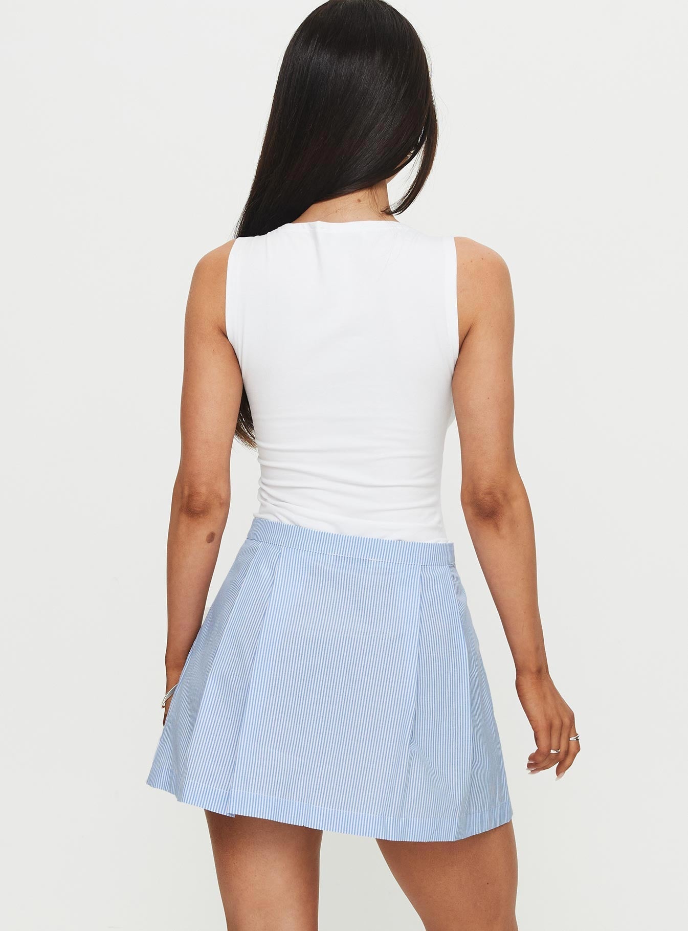 Ginnifer Pleated Mini Skirt Stripe