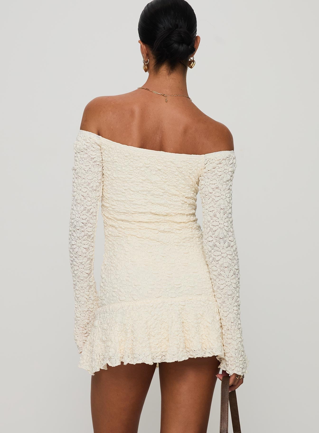 Vancesca Off Shoulder Long Sleeve Mini Dress Petite