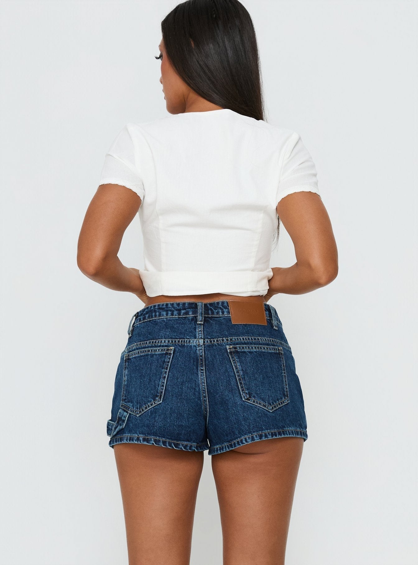 Kirkes Cargo Micro Denim Short Mid Blue Wash