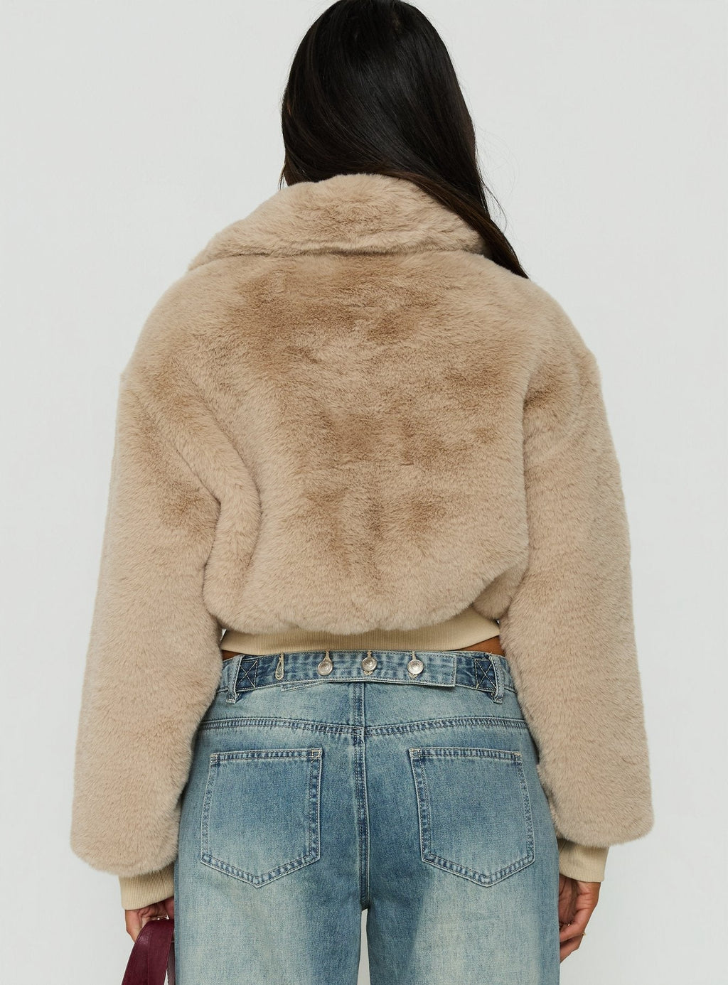 Drita Faux Fur Jacket Sand