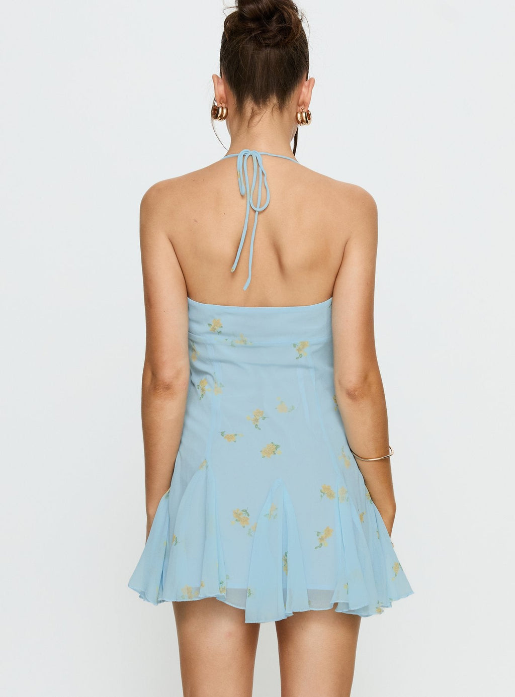 Delamere Mini Dress Pastel Blue Floral