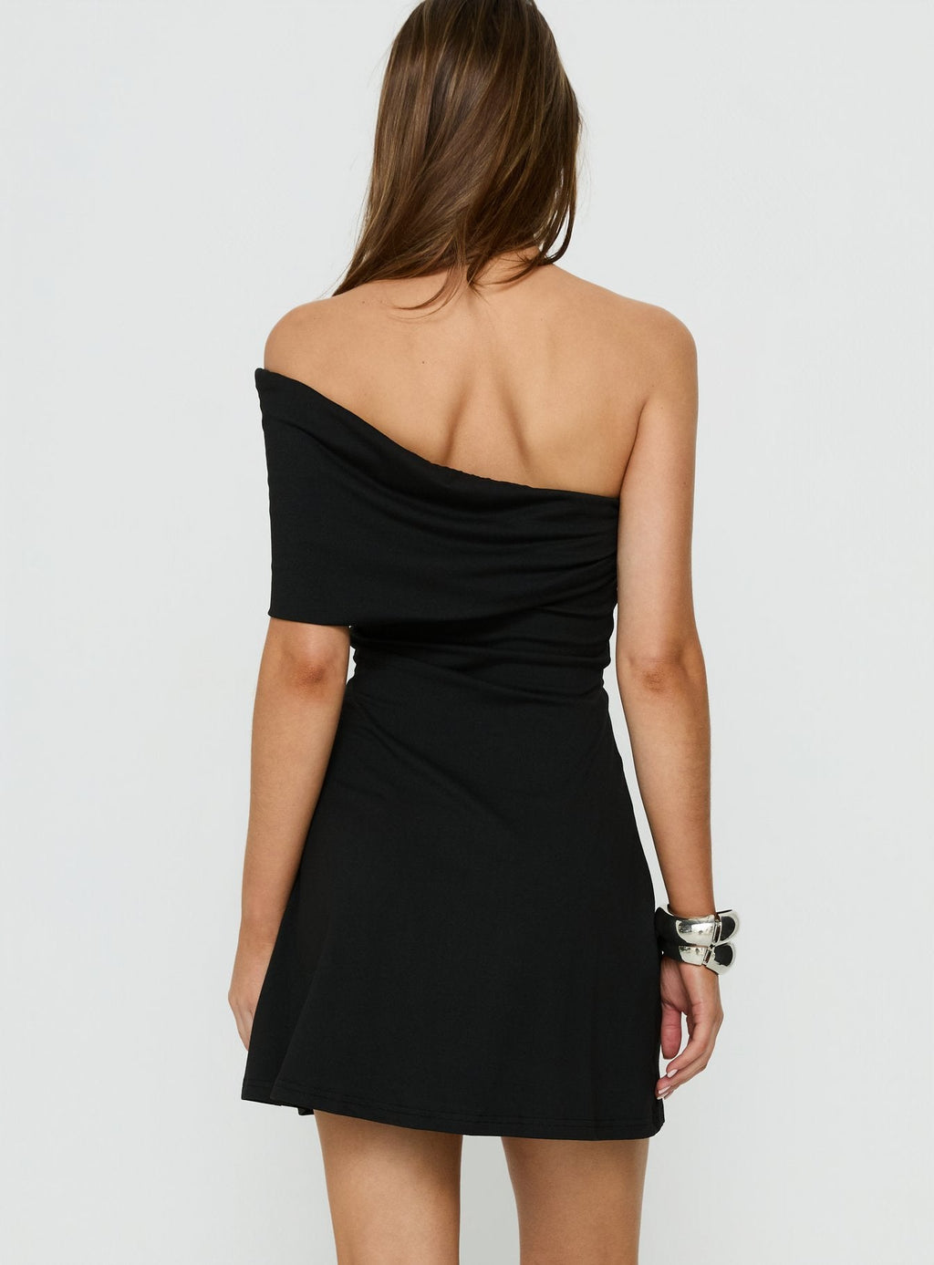 Laurencia One Shoulder Mini Dress Black